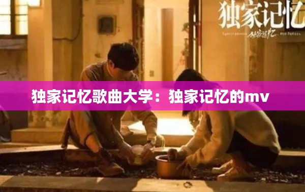 独家记忆歌曲大学:独家记忆的mv