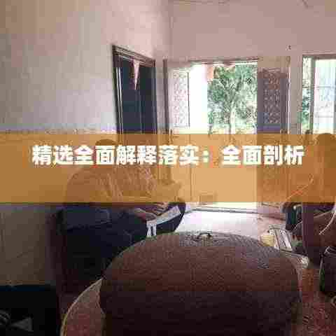 精选全面解释落实:全面剖析