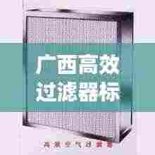 广西高效过滤器标准揭秘,过滤效率与应用广泛影响!