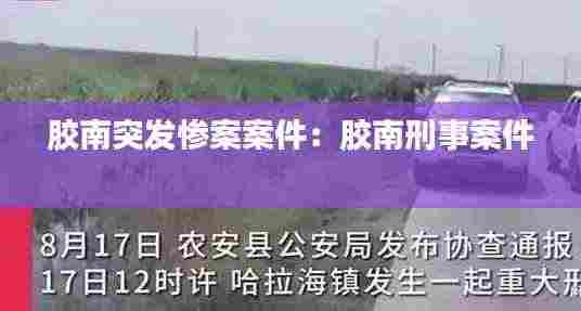 胶南突发惨案案件:胶南刑事案件