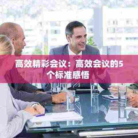 高效精彩会议:高效会议的5个标准感悟