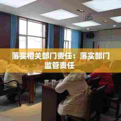 落实相关部门责任:落实部门监管责任