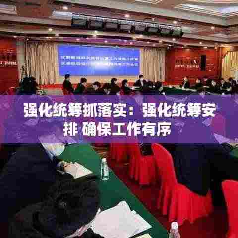 强化统筹抓落实:强化统筹安排 确保工作有序