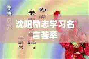 沈阳励志学习名言荟萃