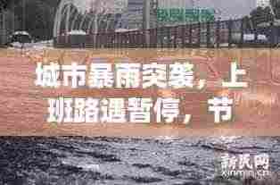 城市暴雨突袭,上班路遇暂停,节奏随雨而停
