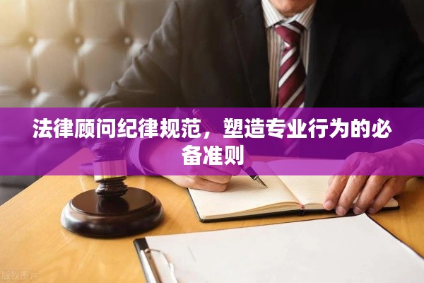 法律顾问纪律规范，塑造专业行为的必备准则