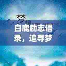 白鹿励志语录,追寻梦想的力量与勇气,激发无限潜能!