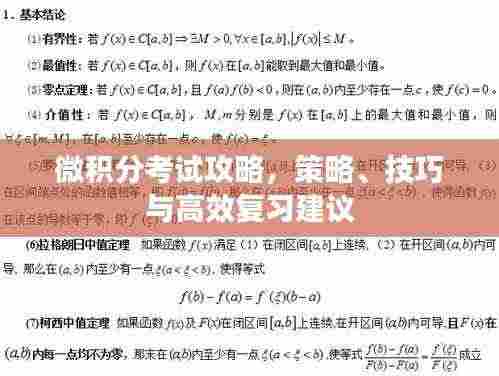 微积分考试攻略，策略、技巧与高效复习建议