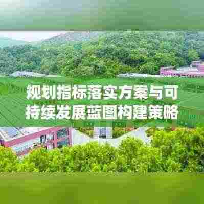 规划指标落实方案与可持续发展蓝图构建策略